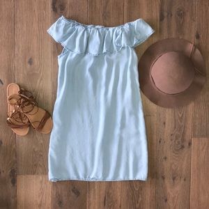 Zara girls 13/14 off the shoulder ruffle dress